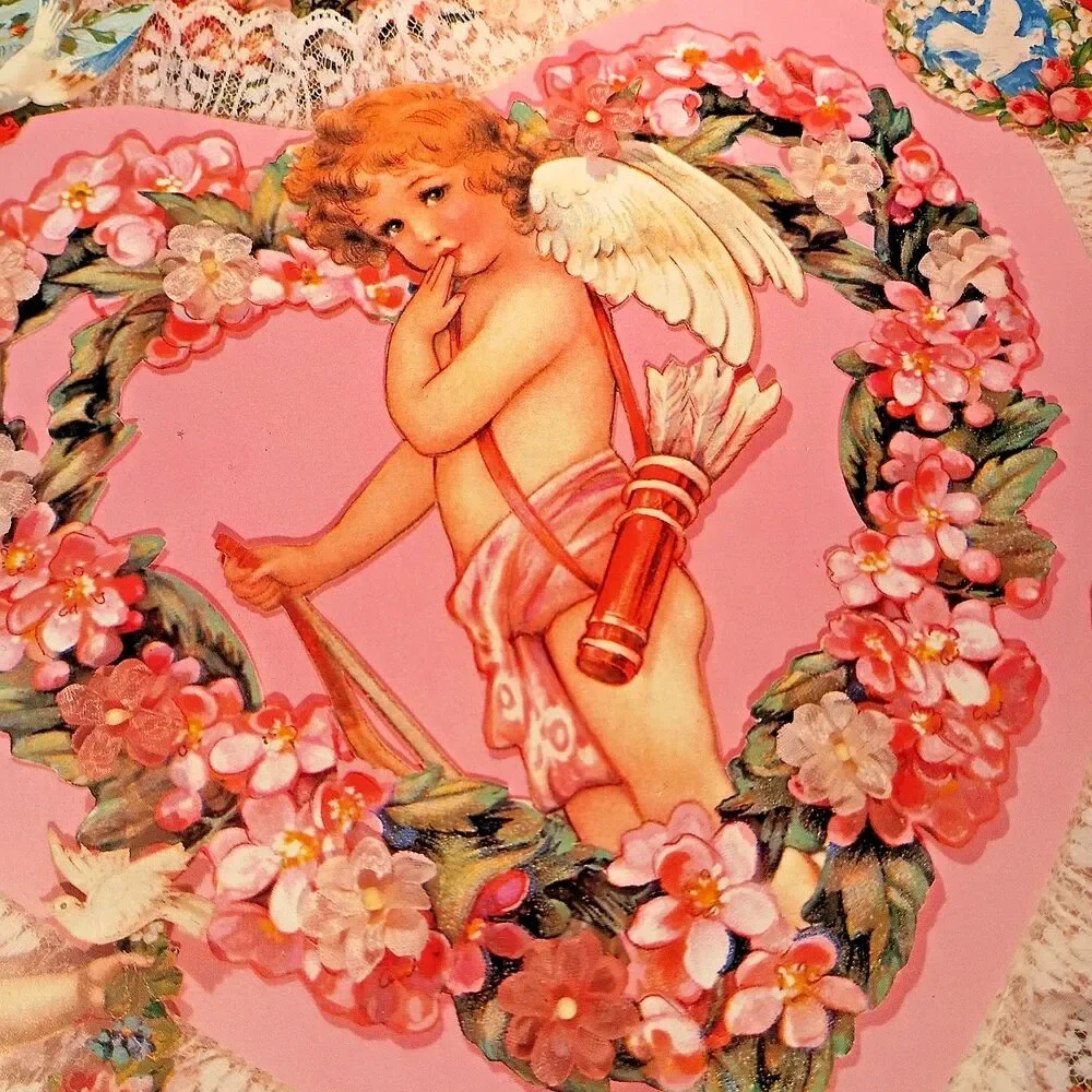 Vintage Victorian Cherubs Angels Florals, Junk Journal Craft Ephemera, Decoupage